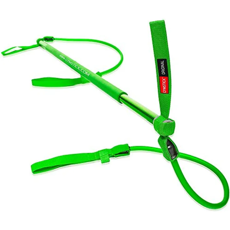 Gymstick Original 2.0 Widerstandstrainer, Grün, Widerstand von 1-15 kg, inkl. Workout-Poster und Tragetasche