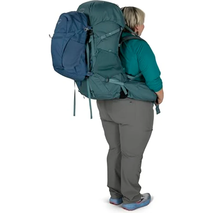 Osprey Renn Trekkingrucksack 67 cm, robuster Wanderrucksack aus 100% Polyester, grün – Bild 9