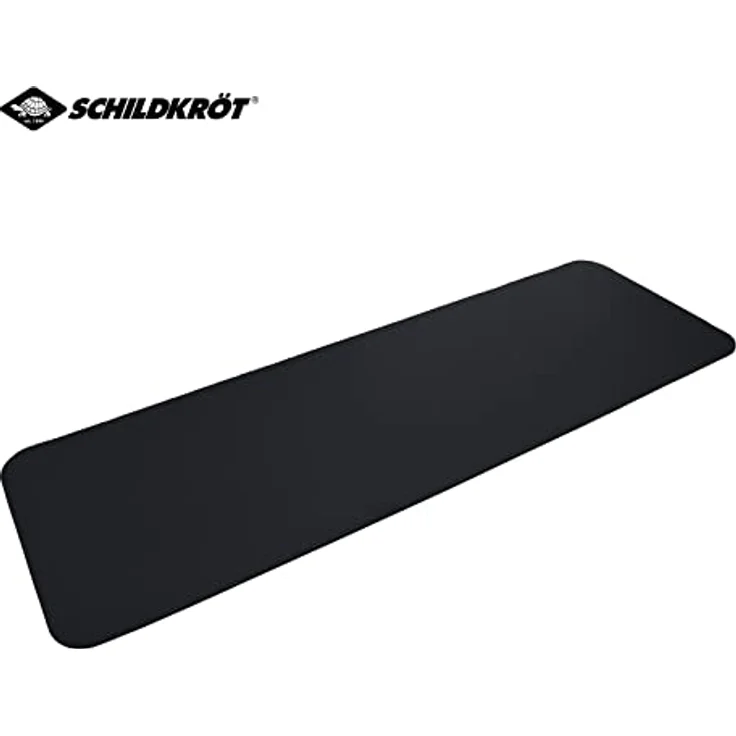 Schildkröt Fitnessmatte 15mm, Schwarz, 180 x 61cm - Synthetikkautschuk, inkl. Transport-Gurtband – Bild 2