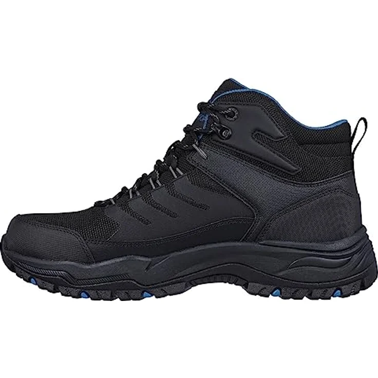 Skechers Wanderschuhe, Leder Trekkingschuh mit wasserabweisendem Obermaterial und Memory-Foam, Schwarz – Bild 6
