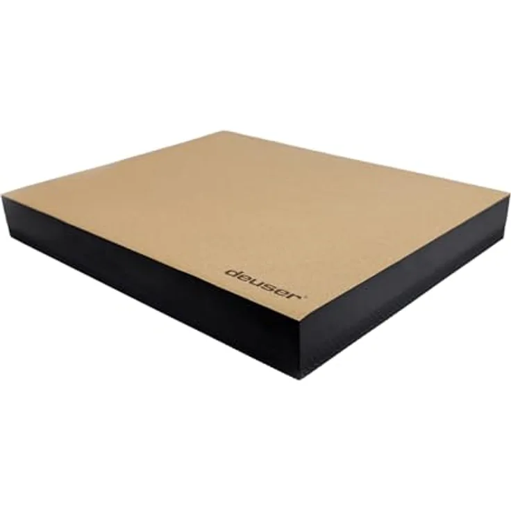 Deuser Balance Pad Kork, Rutschfester Balance Trainer für Physiotherapie, Fitness und Gleichgewichtstraining, Schwarz