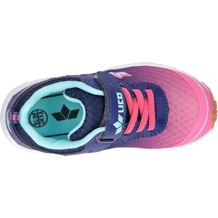 Lico Sportschuh Barney VS 28, Laufschuh für Kinder mit Klettverschluss und flexibler TPR-Laufsohle, schwarz – Bild 5