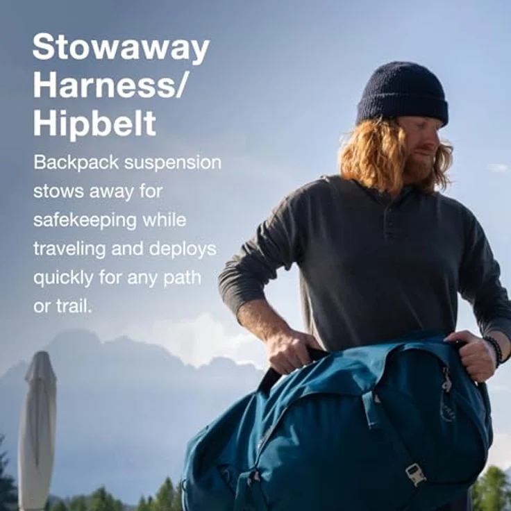 Osprey Herren Rucksack, Nylon, Tunnel Vision Grau, Einheitsgröße mit verstellbarer AirScape Rückwand – Bild 4