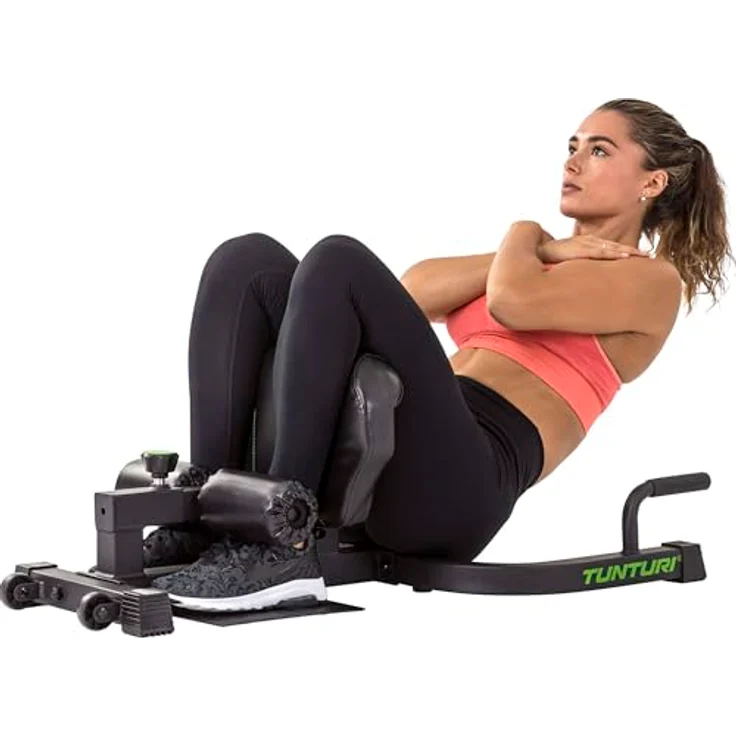Tunturi WT20 Sissy Squat Trainer, Kniebeugen- und Liegestützstation mit Wadenkissen, Beinrolle und Dipgriffen, zusammenklappbar – Bild 4