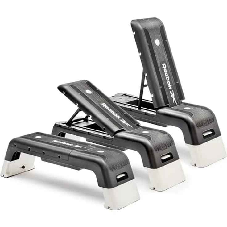 Reebok Stepper, Steppbrett mit neigbarem Deck und Höhenverstellung auf zwei Ebenen, 121 x 33 x 35 cm – Bild 8