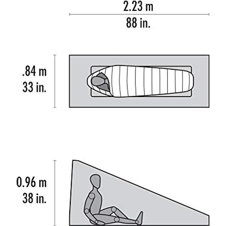MSR Thru-Hiker Mesh House 1 Rot, Innenzelt, Größe 1 Person - Ultimativer Langstrecken-Schutz-Unterkunft – Bild 3