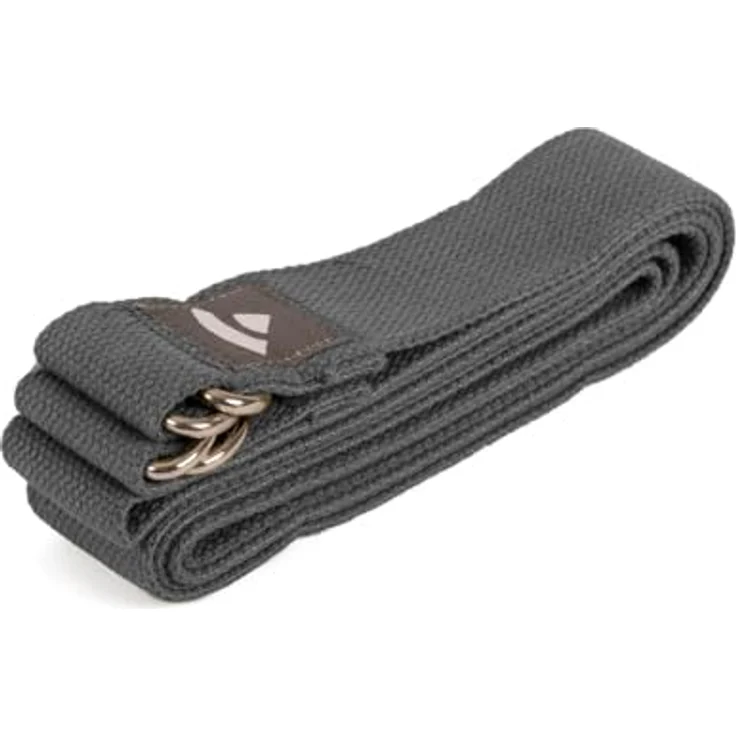 Bodhi Yamala Yogagurt 2 in 1, Baumwoll-Tragegurt mit Metallverschluss für dicke Yogamatten, 200 cm, anthrazit – Bild 1