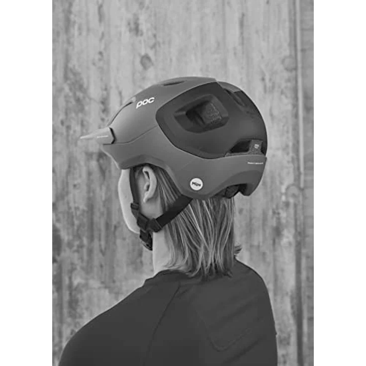 POC Axion Race MIPS Fahrradhelm, leichter Trail- und Endurohelm mit optimierter Luftzirkulation, ammolite coral/Uranium black matt, Größe M – Bild 6