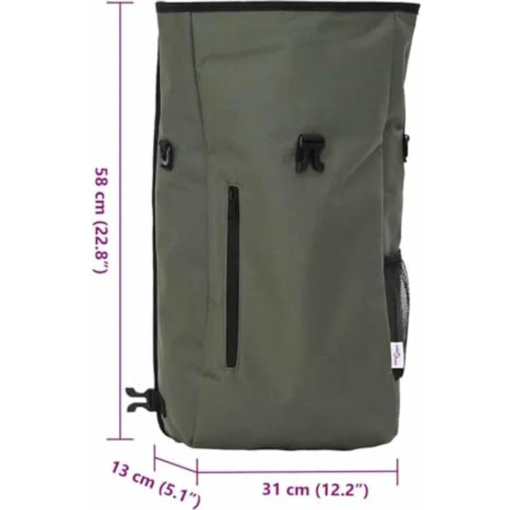 vidaXL Velotasche Gepäckträgertasche, wasserabweisend, 20 Liter Volumen, Rolltop-Verschluss – Bild 3