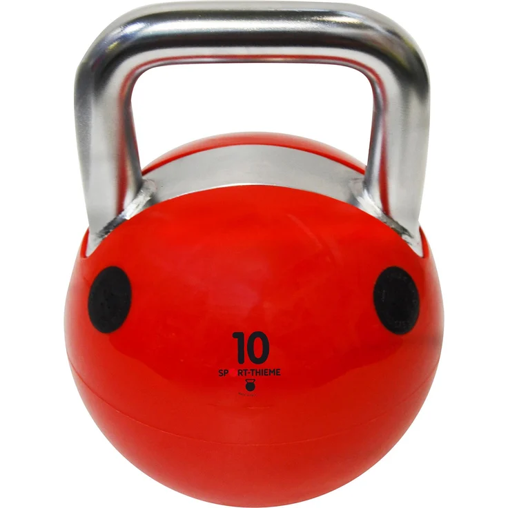 Trial Kettlebell Soft, 10 kg - Rote Gummierung, ideal für Einsteiger und Fortgeschrittene