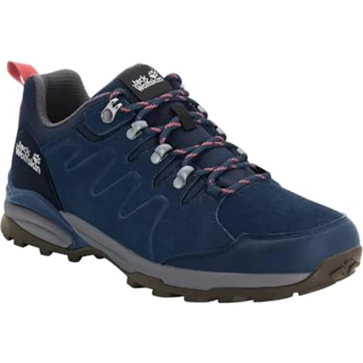 Jack Wolfskin Refugio Texapore Low W, Damen Wanderschuhe aus Veloursleder und Textil, Blau, Größe 37.5 – Bild 4