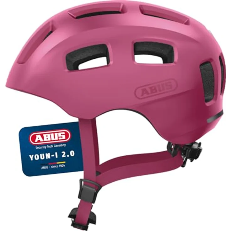 ABUS Youn-I 2.0 Fahrradhelm mit Licht, rot, Größe S für Kinder und Jugendliche, In-Mold-Technologie, optimaler Sitz – Bild 1