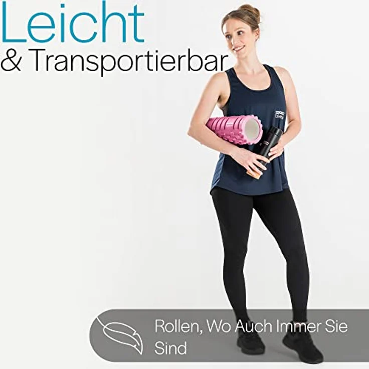 Core Balance Faszienrolle für Rückenschmerzen und Ganzkörper-Tiefengewebemassage, texturiert, 33 cm x 14 cm, leicht & transportabel – Bild 4