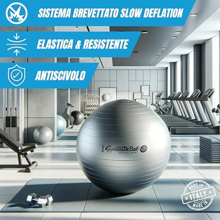 PEZZI Ball Maxafe 65 cm schwarz inkl. Original Pezziball-Pumpe Gymnastikball Sitzball – Bild 2