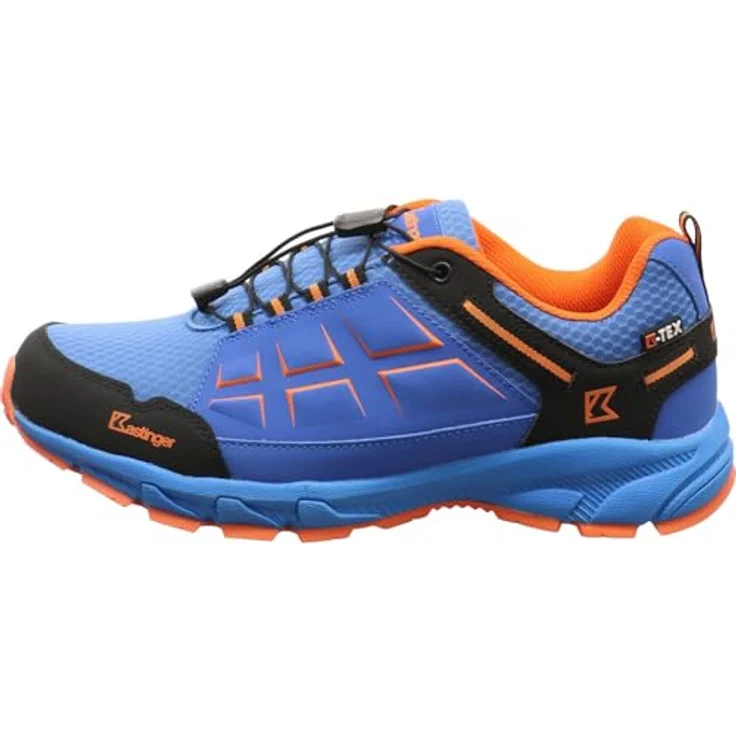 Kastinger Kompar Low KTX Wanderschuh, robuster Herren Outdoorschuh mit wasserdichter K-Tex Membran, blau mit orange – Bild 3