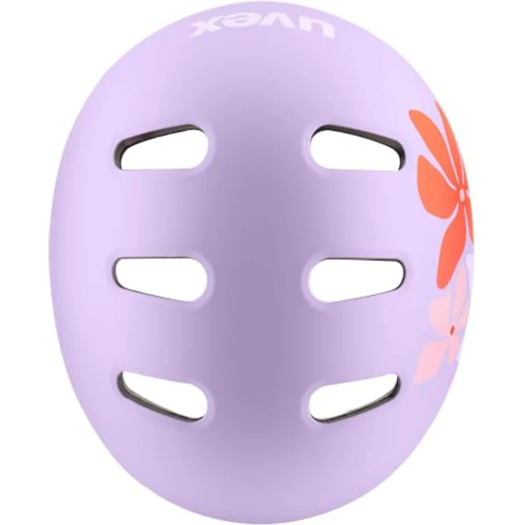 Uvex kid 4 style Kinderhelm, flower lilac matt, 55-58 cm, ABS-Hartschale, EPS, mit Weitenanpassung und Belüftungssystem – Bild 5