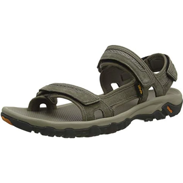 Teva Hudson, Braune Riemchensandale mit erhöhter Sohle für Männer, Größe 44.5, Naturleder und Textil, EVA-Technologie – Bild 4