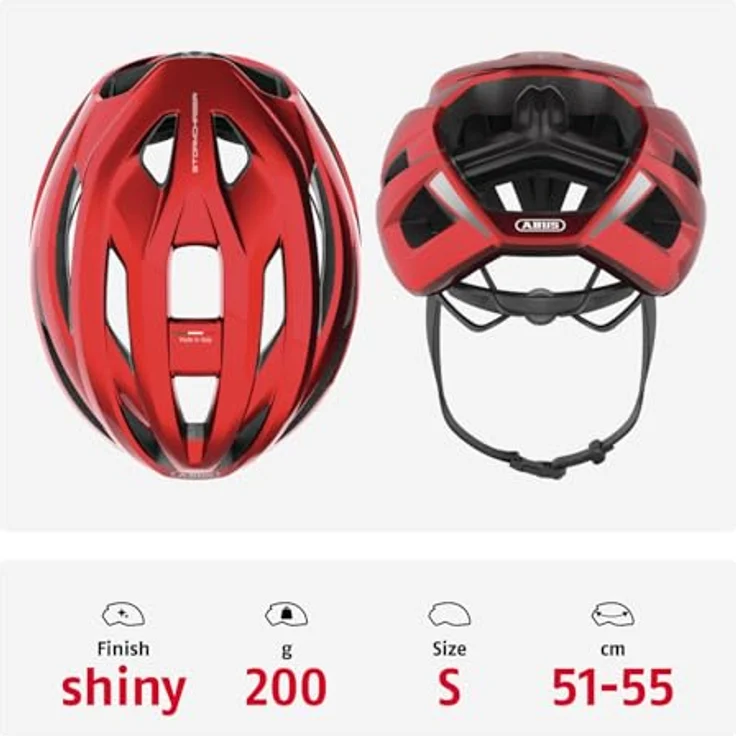 Abus StormChaser ACE, Velohelm (51 - 55 cm) mit optimierter Belüftung und höhenverstellbarem Verstellsystem, schwarz – Bild 3