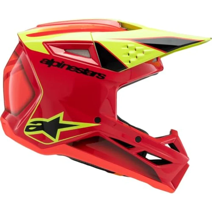 Alpinestars SM3 Fray Kinderhelm, leichter MX-Enduro Helm in Rot/Gelb/Schwarz mit optimalem Aufprallschutz und anpassbarer Passform – Bild 3
