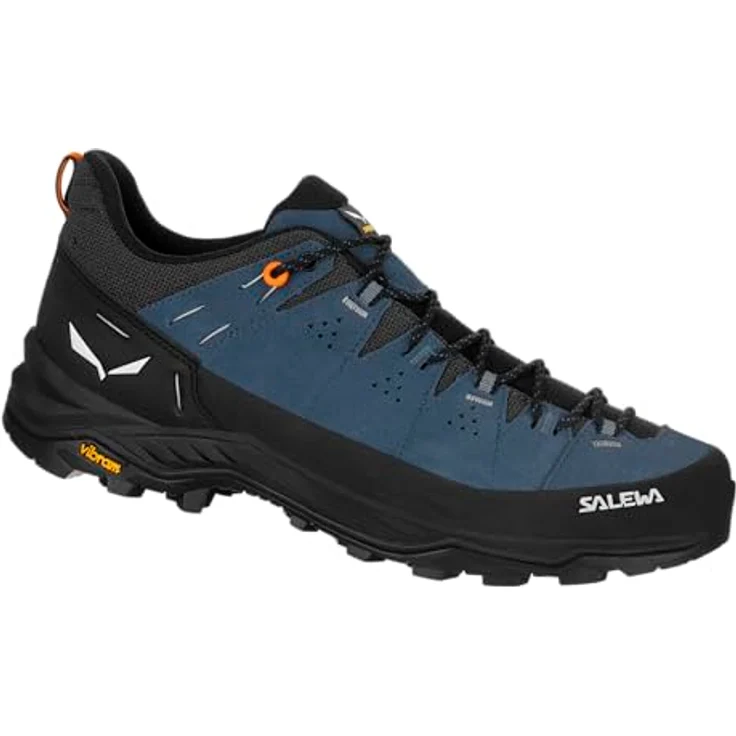 Salewa Alp Trainer 2 Mid, Herren Wanderschuhe mit Vibram® Sohle und 360°-Gummirand, Blau, Größe 46.5 – Bild 1