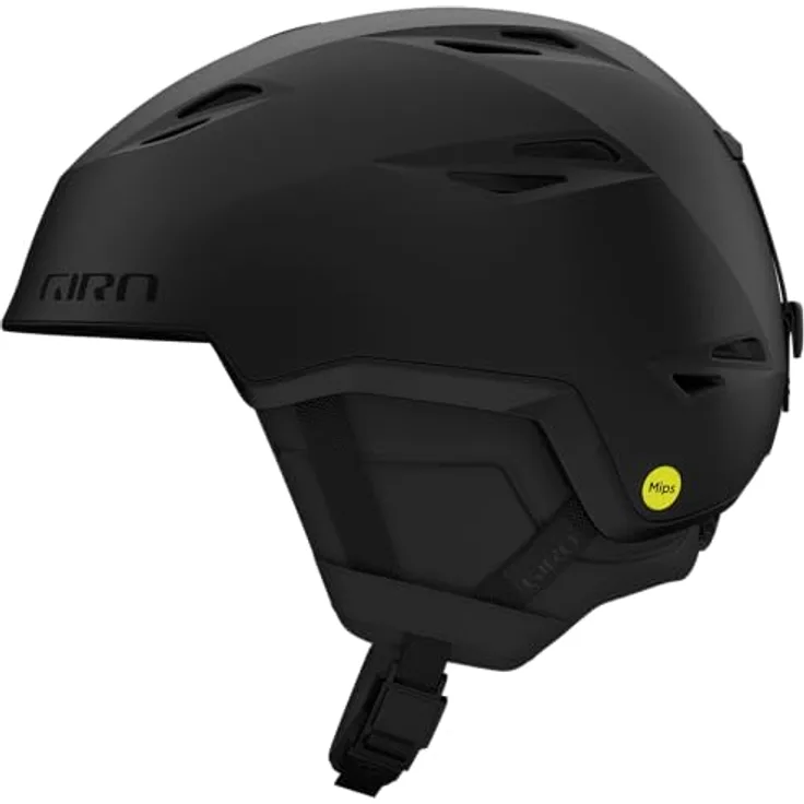 Giro Grid MIPS Matte Black M, Skihelm mit In-Mold Polycarbonate Schale, Thermostat Control Belüftung und In Form 2 Fit System