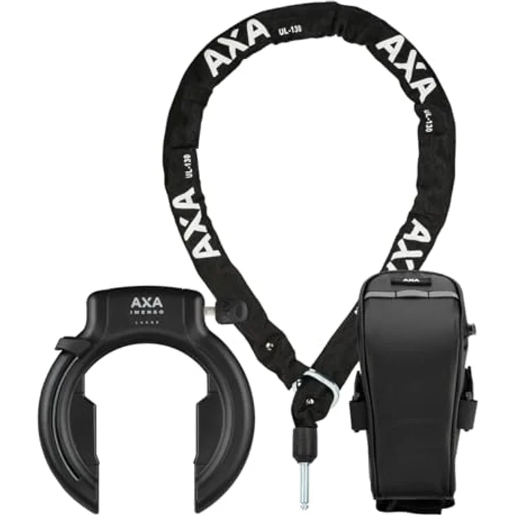 AXA Imenso ULC 130, Veloschloss mit Plug-in-Kette, gehärtetem Stahlbügel und ergonomischem Bedienknopf – Bild 2