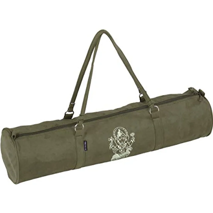 Yogistar Yogatasche Yogibag® Style - Zip - Velour - Art Collection - 69 cm Olive Grün - Hochwertiges Velour für modebewusste Yoginis – Bild 1
