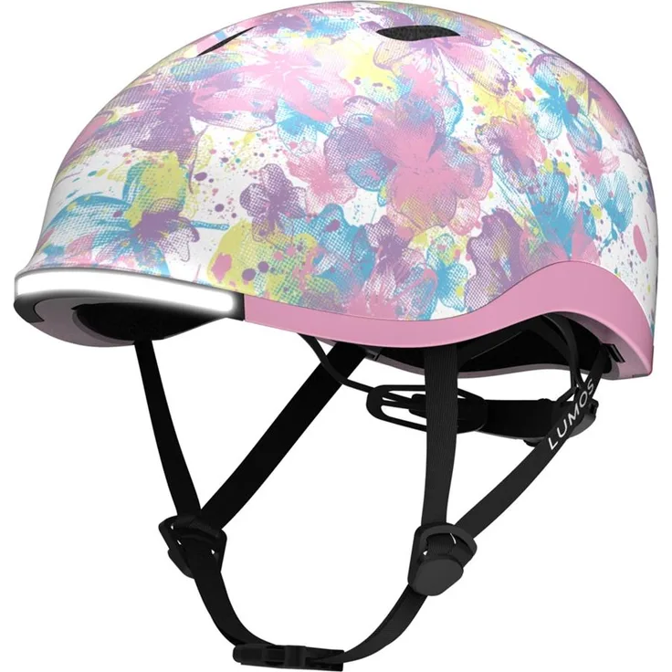 Lumen Labs Nyxel Youth, Bike Helm mit integrierten Lichtelementen, Größe S, Blossom