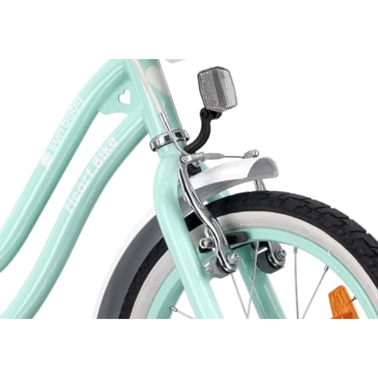 Sun Baby Heart Bike 14 Zoll Mädchenfahrrad mit Schubstange, Mint, für Kinder bis 50 kg – Bild 6