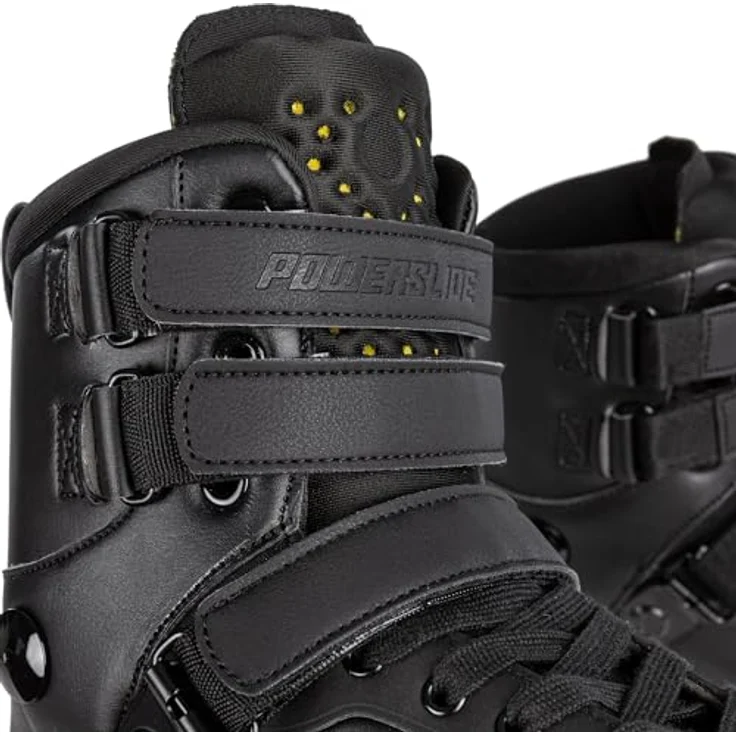Powerslide Kaze 110, Inline Skates mit manschettenlosem Design, Schwarz auf Schwarz, ABEC 9 Lager, 110 mm Rollen – Bild 8