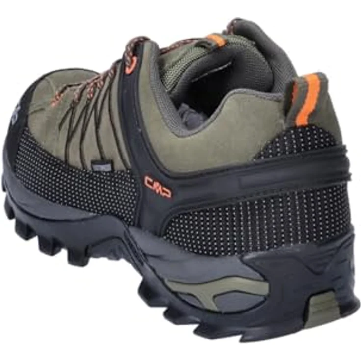 CMP RIGEL LOW TREKKING SHOES WP, wasserdichte Wanderschuhe aus Leder mit profilierten Gummisohlen für guten Grip – Bild 4
