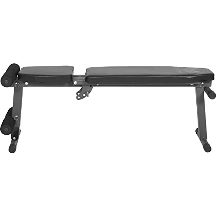 GYRONETICS® Hantelbank - Multifunktion, Rückenlehne 8-Fach und Sitz 3-Fach verstellbar, klappbar, 120 x 33 x 46 cm - Schwarze Schrägbank, Trainingsbank, Negativbank, Flachbank, Sit Up Bank, Fitness – Bild 2