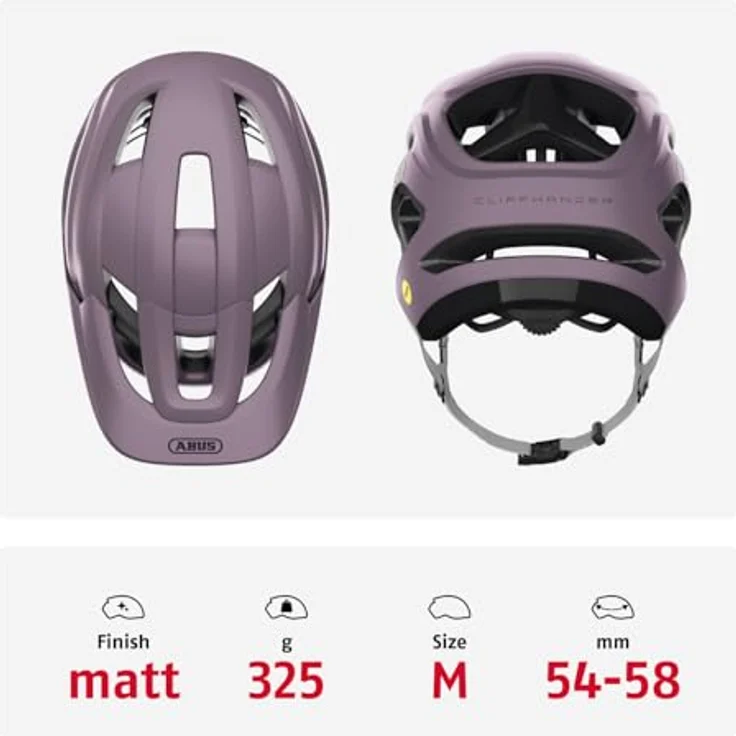 ABUS MTB-Helm Cliffhanger MIPS, Fahrradhelm mit MIPS Aufprallschutz, großen Lüftungsöffnungen, lila, Größe M – Bild 3