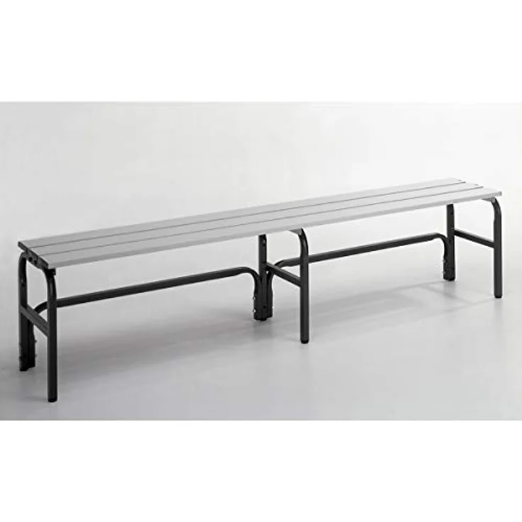 Sypro Umkleidebank für Feuchträume ohne Lehne, Anthrazit (RAL 7016), Aluminium-Hohlbalken, Abwaschbar, Umweltfreundlich – Bild 5