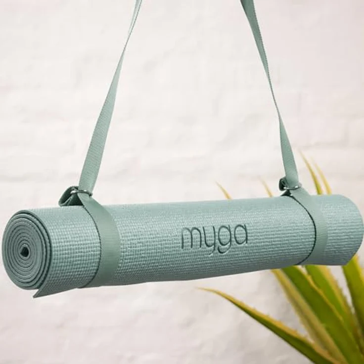Myga 2-in-1 Yoga Gurt, verstellbarer Sling für Dehnung und Flexibilität, 180 cm, mit Metall-D-Ring, zur Unterstützung in Yoga-Posen – Bild 4