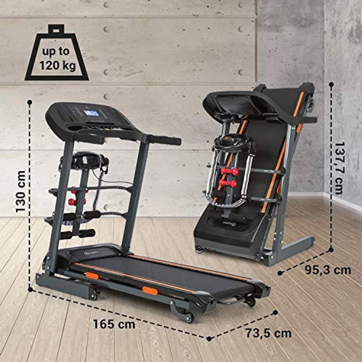 Capital Sports Pacemaker F120 Pro, Laufband mit 1,5 PS Motor, 12 km/h, LowNoise-FX Drive, 4P-AntiShock Suspension und Bluetooth-App-Anbindung – Bild 7