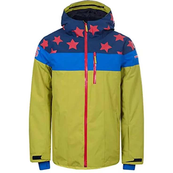 Icepeak Centertown Herren Skijacke, wasserdicht und atmungsaktiv, Farbe grün-blau, Größe 48