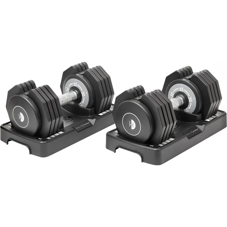 Half Human Verstellbare Hantel, 10 kg mit 5 Gewichtseinstellungen, ergonomischem Griff und Anti-Roll-Design