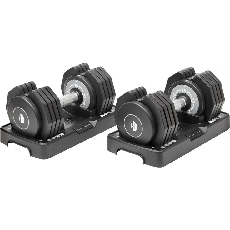 Half Human Verstellbare Hantel, 10 kg mit 5 Gewichtseinstellungen, ergonomischem Griff und Anti-Roll-Design