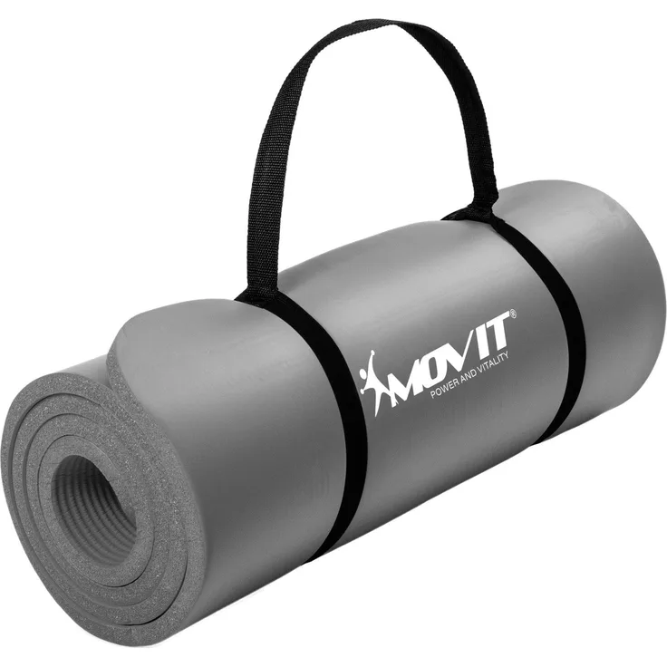 MOVIT Yogamatte XXL Pilates Gymnastikmatte, schadstoffgeprüft, mit Verschlussband, Größen- und Farbwahl - 190x100x1,5cm, blau