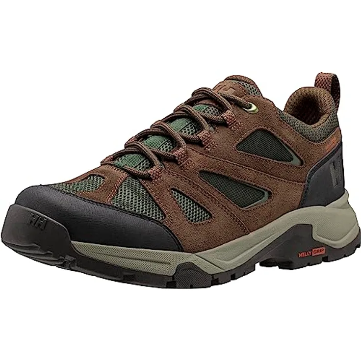 Helly Hansen Switchback Low 2 Ht, Herren Wanderschuhe mit HELLY TECH Wasserschutz, Wetterbeständig, Grün-Braun, Größe 40.5