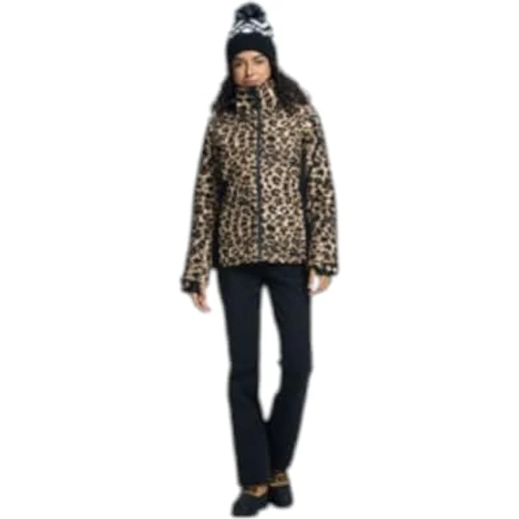 Icepeak ICEPEAK FOWLER, Damen Skijacke leoprint 36, spritzwasserfest, winddicht, atmungsaktiv, hellbraun – Bild 7