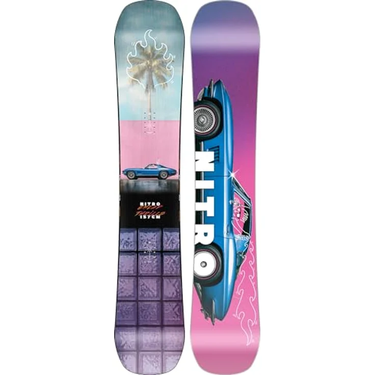Nitro Cheap Thrills WIDE Board ´25, Freestyle Snowboard für Herren, Twin Shape, Flat-Out Rocker, Urban, 157w, Medium-Flex – Bild 1
