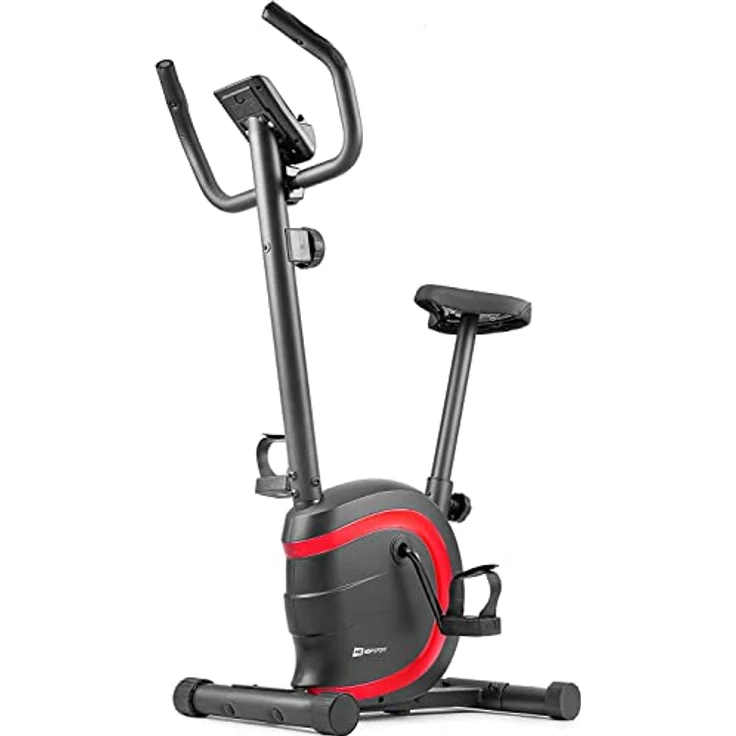 Hop-Sport HS-015H Heimtrainer Fahrrad für Zuhause - kompaktes Fitnessbike ideal für Senioren - Fitnessfahhrad mit Trainingscomputer für EIN max. Nutzergewicht von 120kg Rot - Preisvergleich – Bild 3
