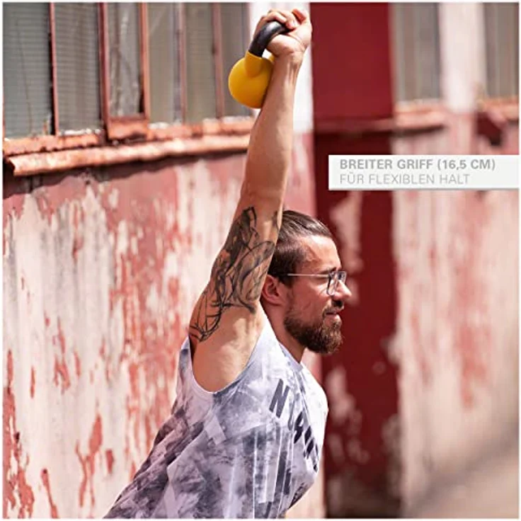 Sport-Tec Kettlebell, Kugelhantel, Workout, Fitness, Bodybuilding, Kurzhantel, Gewichtskugel, Schwunghantel – Bild 3