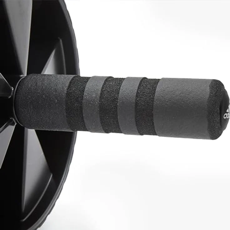 adidas Bewegungsrad Ab Wheel Bauchtrainer für zuhause-anspruchsvolles Home Workout für den Oberkörper, geeignet für Anfänger, Fortgeschrittene und Profis, Schwarz, One Size – Bild 4