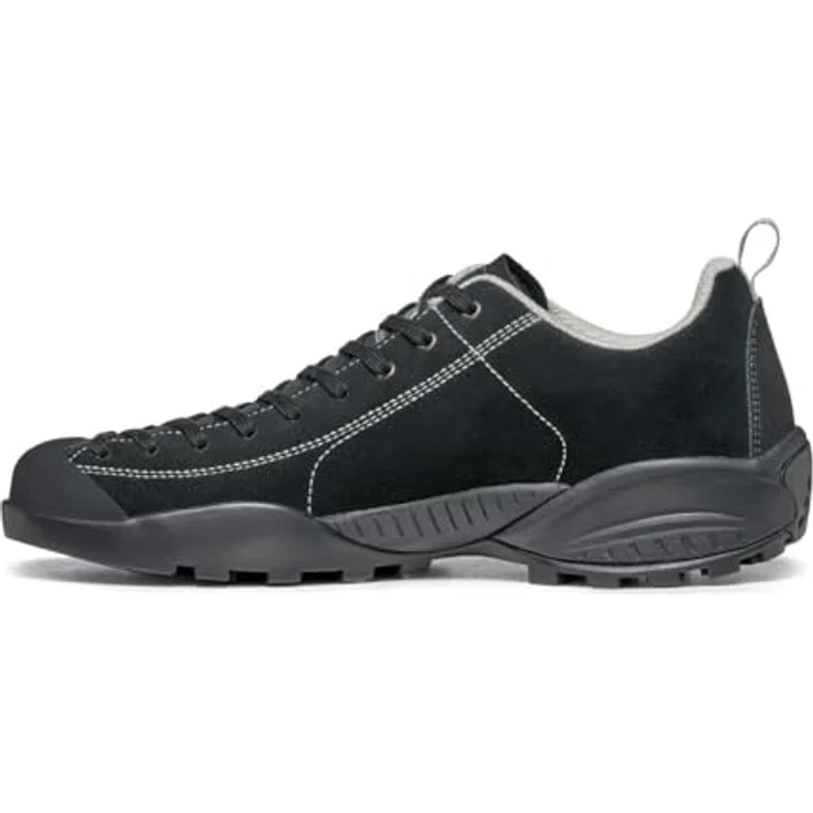 Scarpa Mojito Herren Wanderschuh, wasserabweisendes Suede Leder, Schnürsystem bis zu den Zehen, Schwarz, Größe 40.5 – Bild 1