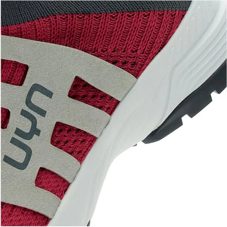 UYN Nature Tune Slip-on Sneaker, Herren Laufschuhe aus Merinowolle, bordeaux/grey, Größe 39 – Bild 8