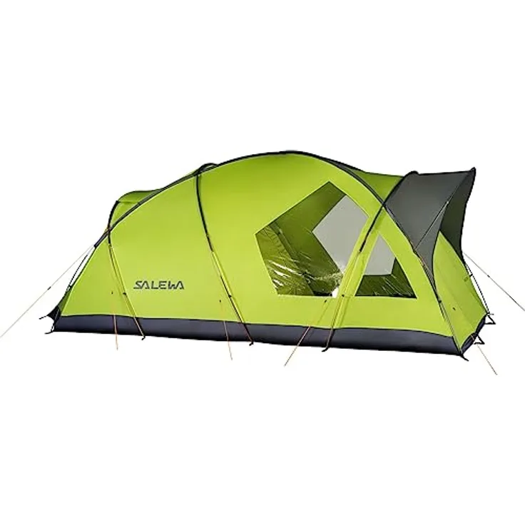 Salewa Alpine Lodge IV-Zelt, Graues Familienzelt für 4 Personen, 3 Jahreszeiten, 5000 mm Bodenwassersäule