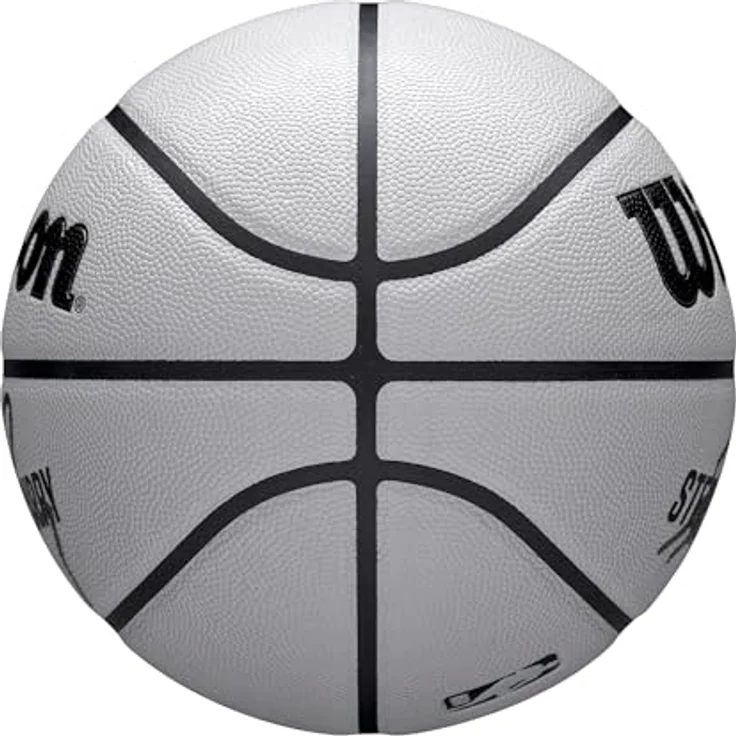 Wilson NBA Player Icon UV Basketball, Stephen Curry Design, Grau, Größe 7, mit UV-Schutz, Pure Feel Textur und True Grip Beschichtung – Bild 3